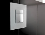Przycisk spłukujący Grohe Skate Cosmopolitan ze szklaną powierzchnią w kolorze moon white.
