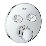 Chromowana podtynkowa termostatyczna bateria prysznicowa Grohe Grohtherm smartcontrol ze sterowaniem smartcontrol