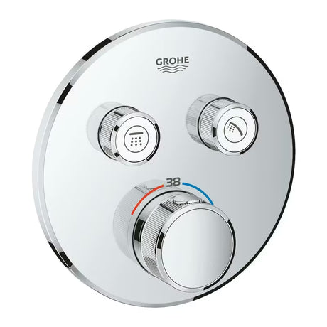 Chromowana podtynkowa termostatyczna bateria prysznicowa Grohe Grohtherm smartcontrol ze sterowaniem smartcontrol