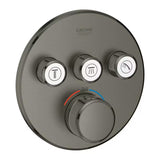 Podtynkowa termostatyczna bateria prysznicowa Grohe Grohtherm smartcontrol w wykończeniu brushed hard graphite