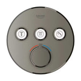 Podtynkowa termostatyczna bateria prysznicowa Grohe Grohtherm smartcontrol w wykończeniu brushed hard graphite