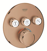 Podtynkowa termostatyczna bateria prysznicowa Grohe Grohtherm smartcontrol w wykończeniu szczotkowany Warm Sunset