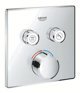 Podtynkowa bateria prysznicowa Grohe Smart Control w chromie, ze sterowaniem smartcontrol i dwoma wyjściami.
