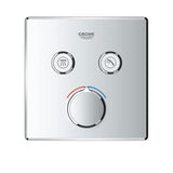Podtynkowa bateria prysznicowa Grohe Smart Control w wykończeniu chrom z elementem sterującym smartcontrol i dwoma wyjściami.