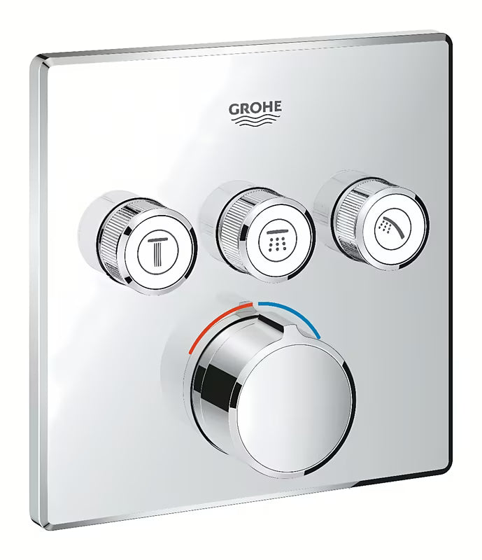 Podtynkowa bateria prysznicowa Grohe Smart Control w kolorze chrom z przyciskiem sterującym