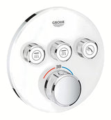 Podtynkowa termostatyczna bateria prysznicowa Grohe Grohtherm smartcontrol w wykończeniu Moon White