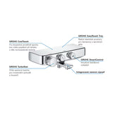 Chromowana termostatyczna bateria wannowa Grohe Grohtherm smartcontrol pro przełączanie między wanną a prysznicem