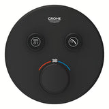 Podtynkowa bateria prysznicowa Grohe smartcontrol w wykończeniu phantom black z przyciskowym sterowaniem