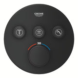 Podtynkowa bateria prysznicowa Grohe smartcontrol w wykończeniu phantom black z przyciskowym sterowaniem
