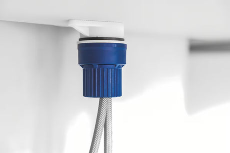 Bateria zlewozmywakowa Grohe Start 2021 w wykończeniu supersteel z wysoką obrotową wylewką i wyciąganą wylewką.