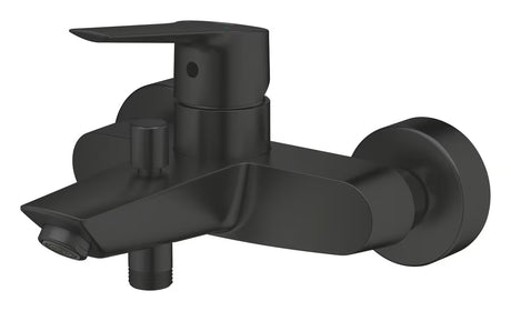 Ścienna bateria wannowa Grohe Start 2021 w matowej czerni z dźwignią