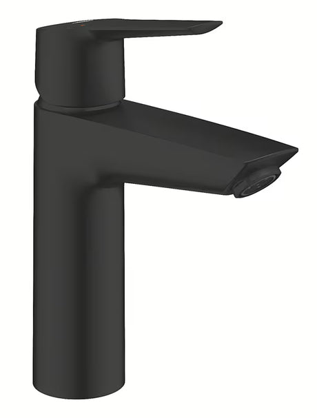 Matowoczarna jednouchwytowa bateria umywalkowa Grohe Start z klik-klak z technologią Grohe Water Saving
