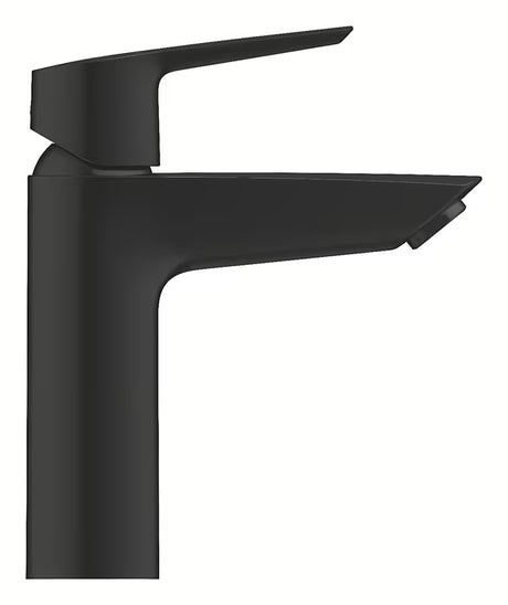Matowoczarna jednouchwytowa bateria umywalkowa Grohe Start z klik-klak z technologią Grohe Water Saving