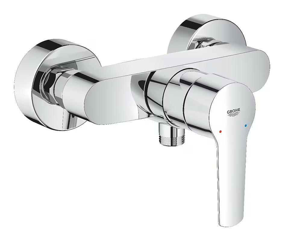 Jednouchwytowa ścienna bateria prysznicowa Grohe Start w chromowanym wykończeniu z technologią Grohe SilkMove