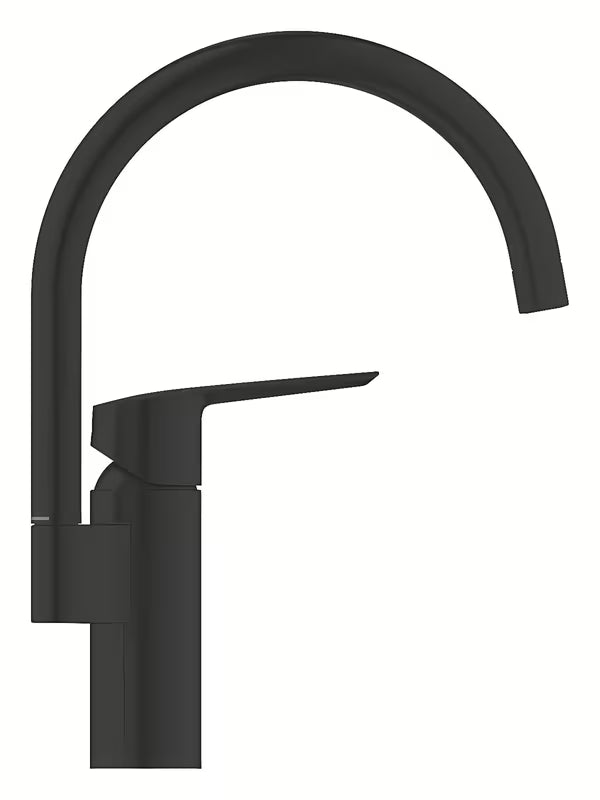 Grohe Start jednouchwytowa bateria zlewozmywakowa z wysoką obrotową wylewką w matowej czerni