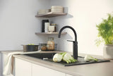 Grohe Start jednouchwytowa bateria zlewozmywakowa z wysoką obrotową wylewką w matowej czerni