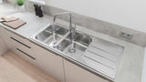 Chromowana jednouchwytowa bateria zlewozmywakowa Grohe Start z wysoką obrotową wylewką U