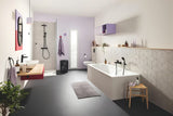Chromowany metalowy haczyk Grohe Start Accessories z ukrytym mocowaniem.