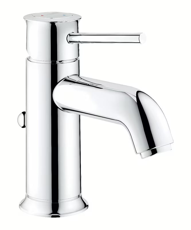 Chromowana jednouchwytowa bateria umywalkowa Grohe Start Classic z odpływem