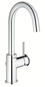 Chromowana bateria zlewozmywakowa Grohe Start Classic z uchwytem dźwigniowym i obrotową wylewką