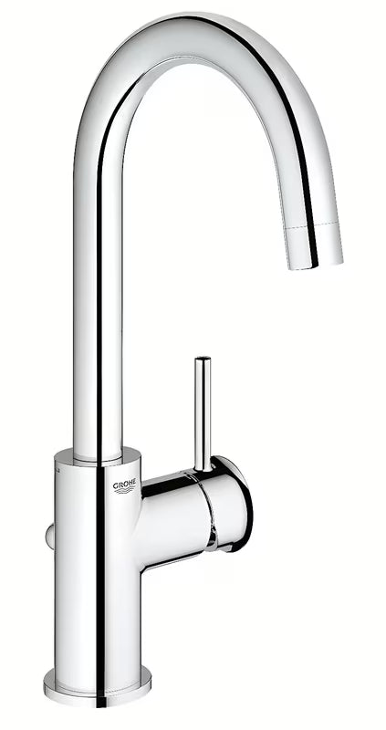 Chromowana bateria zlewozmywakowa Grohe Start Classic z uchwytem dźwigniowym i obrotową wylewką