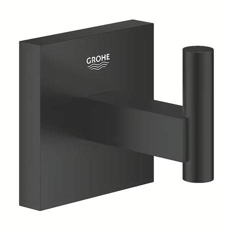 Łazienkowy haczyk Grohe Start Cube w matowej czerni z ukrytym mocowaniem