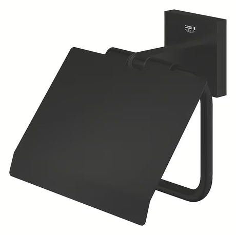 Grohe Start Cube uchwyt na papier toaletowy z pokrywą w matowej czerni z ukrytym mocowaniem