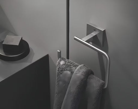 Uchwyt na Ręczniki Grohe Start Cube Accessories w wykończeniu supersteel z ukrytym mocowaniem