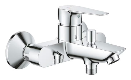 Chromowana ścienna jednouchwytowa bateria wannowa Grohe Start Edge z przełącznikiem wanna/prysznic