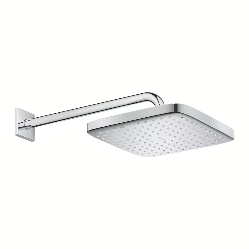 Chromowana deszczownica  Grohe Tempesta 250 Cube z ramieniem ściennym i strumieniem Rain
