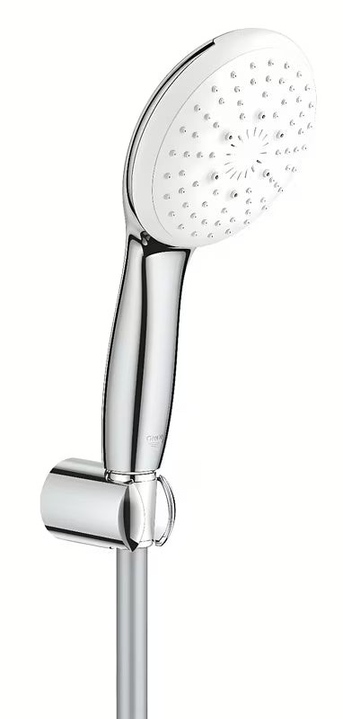 Grohe Tempesta bateria wannowa zestaw prysznicowy w kolorze chrom z słuchawką prysznicową, wężem 1500 mm i uchwytem ściennym