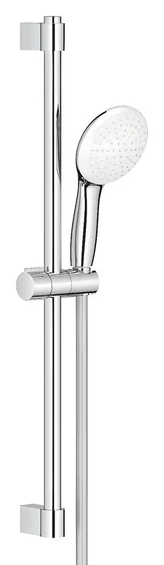 Chromowany zestaw prysznicowy Grohe Tempesta z prysznicem ręcznym, drążkiem prysznicowym i wężem