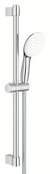 Chromowany zestaw prysznicowy Grohe Tempesta z prysznicem ręcznym, drążkiem i wężem