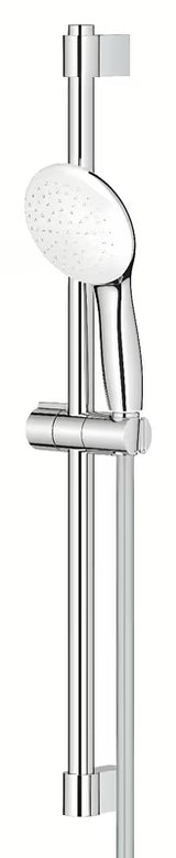 Chromowany zestaw prysznicowy Grohe Tempesta z prysznicem ręcznym, drążkiem i wężem