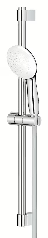 Chromowany zestaw prysznicowy Grohe Tempesta z prysznicem ręcznym, drążkiem i wężem