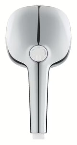 Chromowana słuchawka prysznicowa Grohe Tempesta Cube z trzema strumieniami: Rain, Jet i Massage.