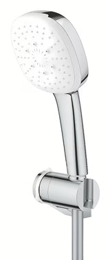 Grohe Tempesta Cube bateria wannowa zestaw prysznicowy w kolorze chrom z słuchawką prysznicową, wężem 1750 mm i uchwytem ściennym