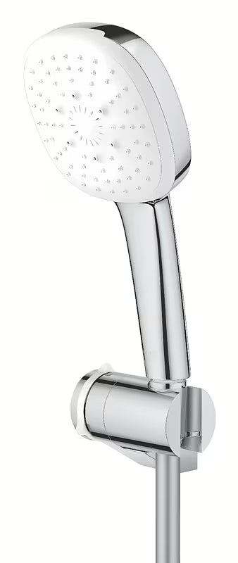 Grohe Tempesta Cube bateria wannowa zestaw prysznicowy w kolorze chrom z słuchawką prysznicową, wężem 1750 mm i uchwytem ściennym