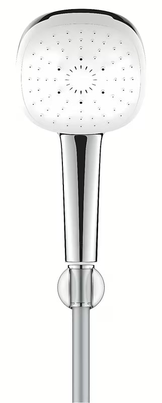 Grohe Tempesta Cube wannowa zestaw prysznicowy w chromie z prysznicem ręcznym, wężem 1500 mm i uchwytem ściennym.