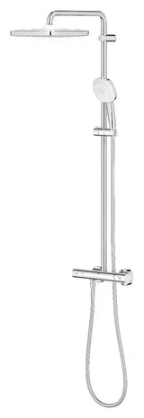 System prysznicowy Grohe Tempesta Cube System z baterią termostatyczną w chromie, z deszczownicą i słuchawką prysznicową