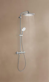 System prysznicowy Grohe Tempesta Cube System z baterią termostatyczną w chromie, z deszczownicą i słuchawką prysznicową