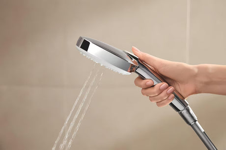System prysznicowy Grohe Tempesta Cube System z baterią termostatyczną w chromie, z deszczownicą i słuchawką prysznicową