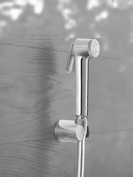 Chromowana prysznic bidetowy Grohe Tempesta-F Trigger Spray z uchwytem ściennym i wężem prysznicowym