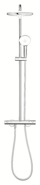 System prysznicowy Grohe Tempesta System z baterią termostatyczną w chromie z deszczownicą i słuchawką prysznicową