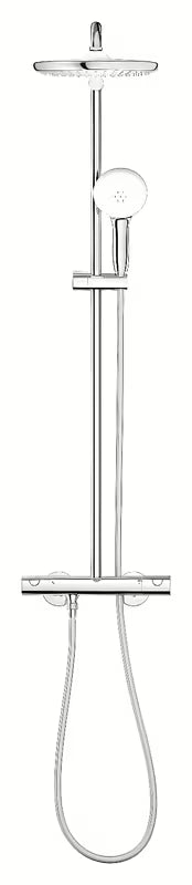 System prysznicowy Grohe Tempesta System z baterią termostatyczną w chromie z deszczownicą i słuchawką prysznicową