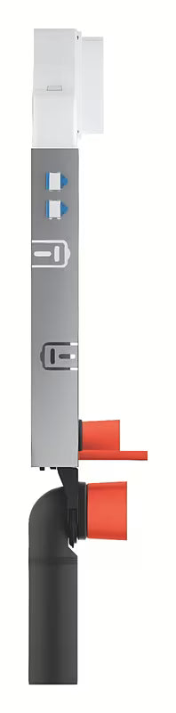Stelaż podtynkowy Grohe Uniset Slim pro do zabudowy ze zbiornikiem spłukującym Slim 3–6 l i górnym doprowadzeniem wody.