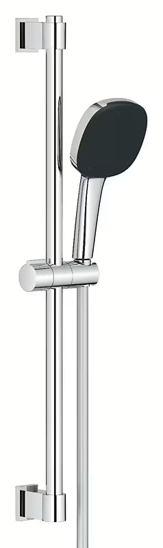 Chromowany zestaw prysznicowy Grohe Vitalio Comfort z słuchawką prysznicową, drążkiem i wężem prysznicowym
