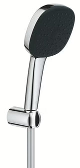Chromowany zestaw wannowy Grohe Vitalio Comfort ze słuchawką prysznicową z 3 rodzajami strumienia, uchwytem i wężem 1750 mm.