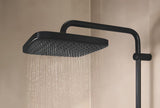 Matowo czarny system prysznicowy Grohe Vitalio Comfort 250 z baterią termostatyczną, z deszczownicą i słuchawką prysznicową