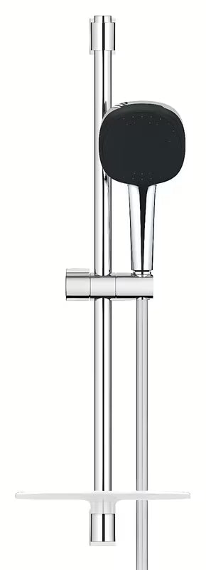 Grohe Vitalio Comfort chromowy zestaw prysznicowy ze słuchawką prysznicową, drążkiem, wężem i półką